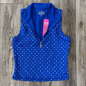 NWT Lilly Pulitzer UPF 50+ Luxletic Callie‎ Half-Zip size S Lilly Squared